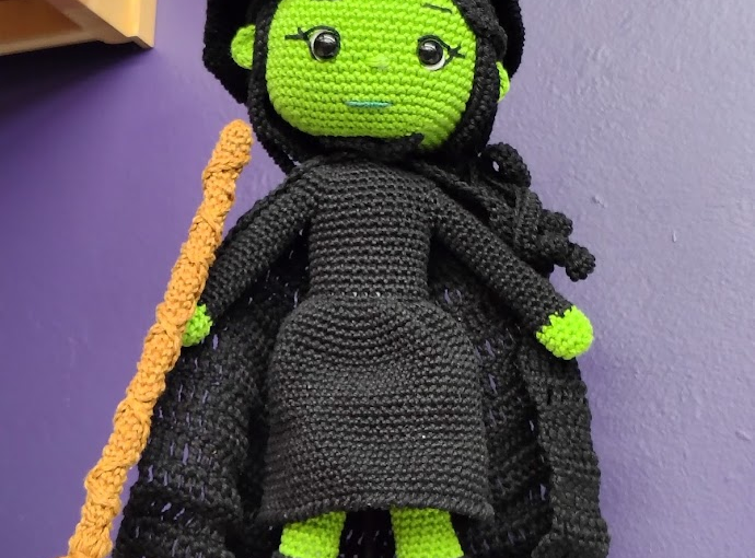 #amigurumi #crochet witch at #SpringfieldYarnCollective #springfieldOR, #oregon